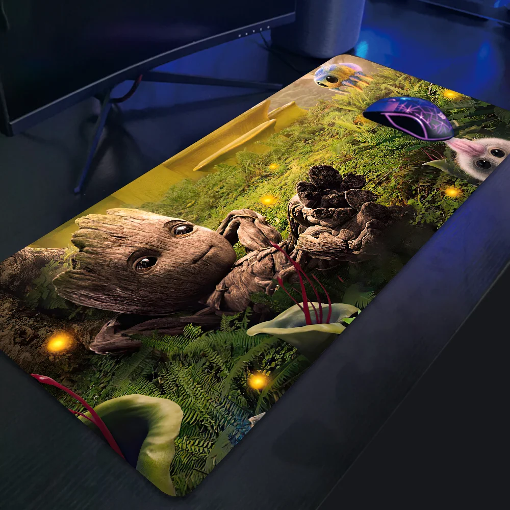 Cute G-Groot Mousepad Large Gaming Mouse Pad LockEdge Thickened Computer Keyboard Table Desk Mat