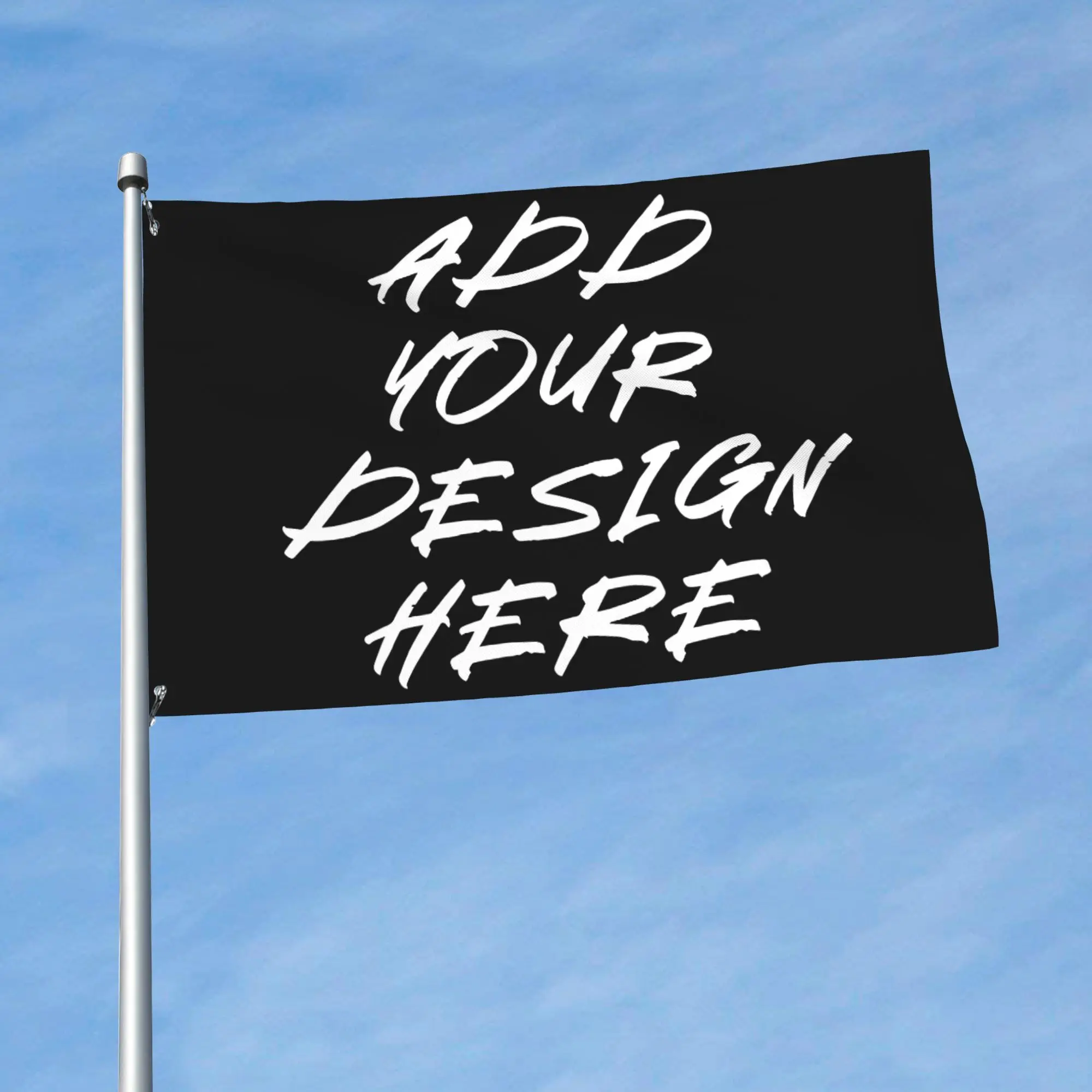 1pc Custom Flag with 2 Grommets, Indoor/Outdoor Personalized Flags, Print Your Own Logo/ Design / Text, Polyester Fabric  Banner
