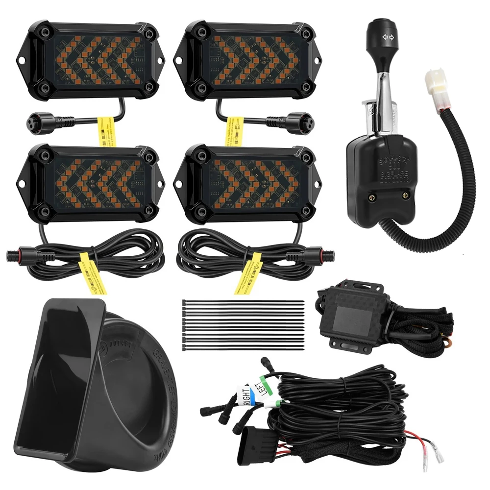 

for Polaris Ranger, General, RZR Universal UTV Turn Signal Horn Street Legal Kit UTV ATV Blinker Lever Column Switch Pre-Wired