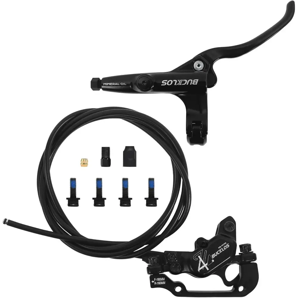 

Mountain Bike Hydraulic Disc Brake Set, 850mm Front & 1630mm Rear, Aluminum Alloy Caliper, Pre-Bled for E-Bikes & Folding Bikes