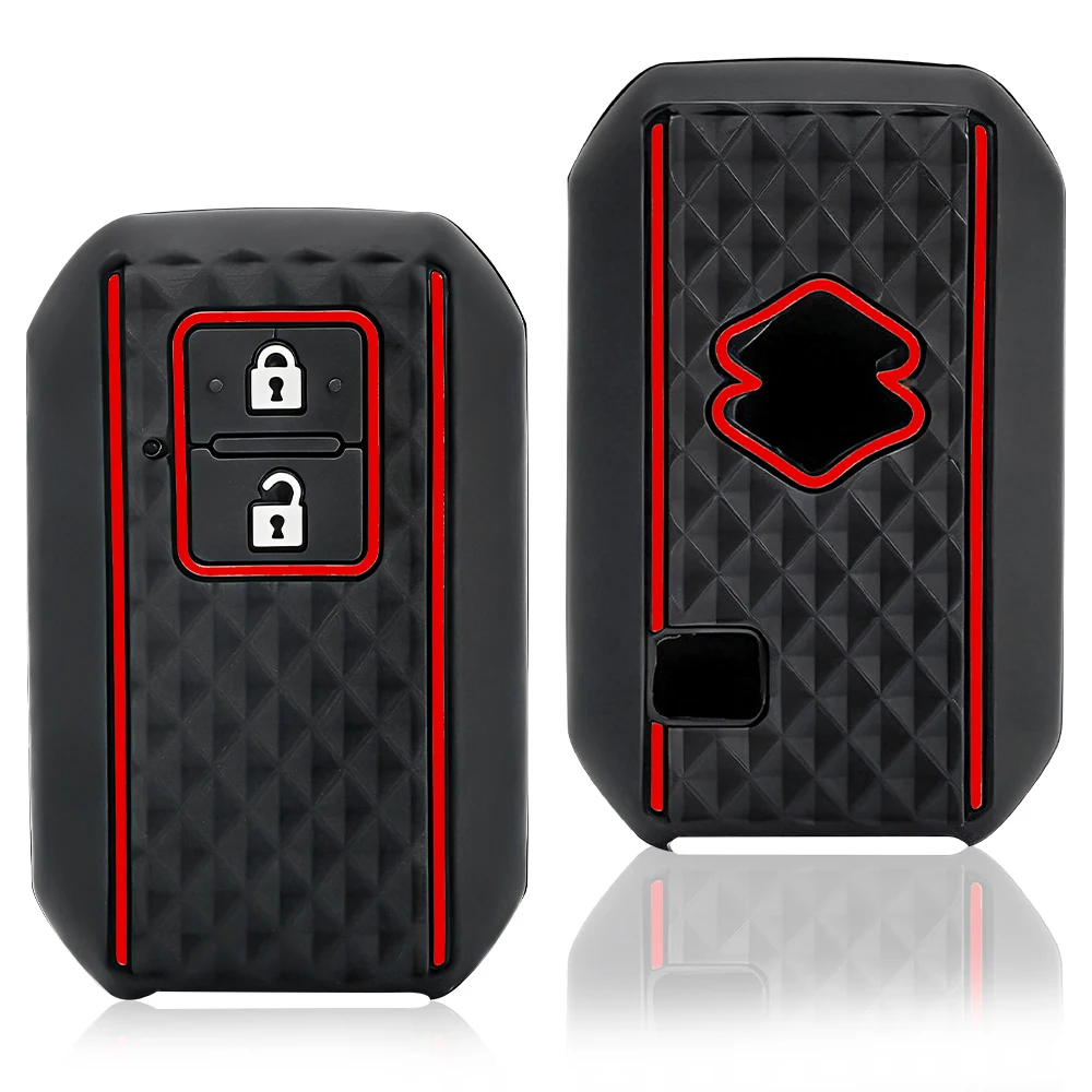 

Silicone 2 Buttons Car Remote Key Case Cover Shell For Suzuki Ertiga Swift Wagon R Holder Keyless Fob Protector Accessories