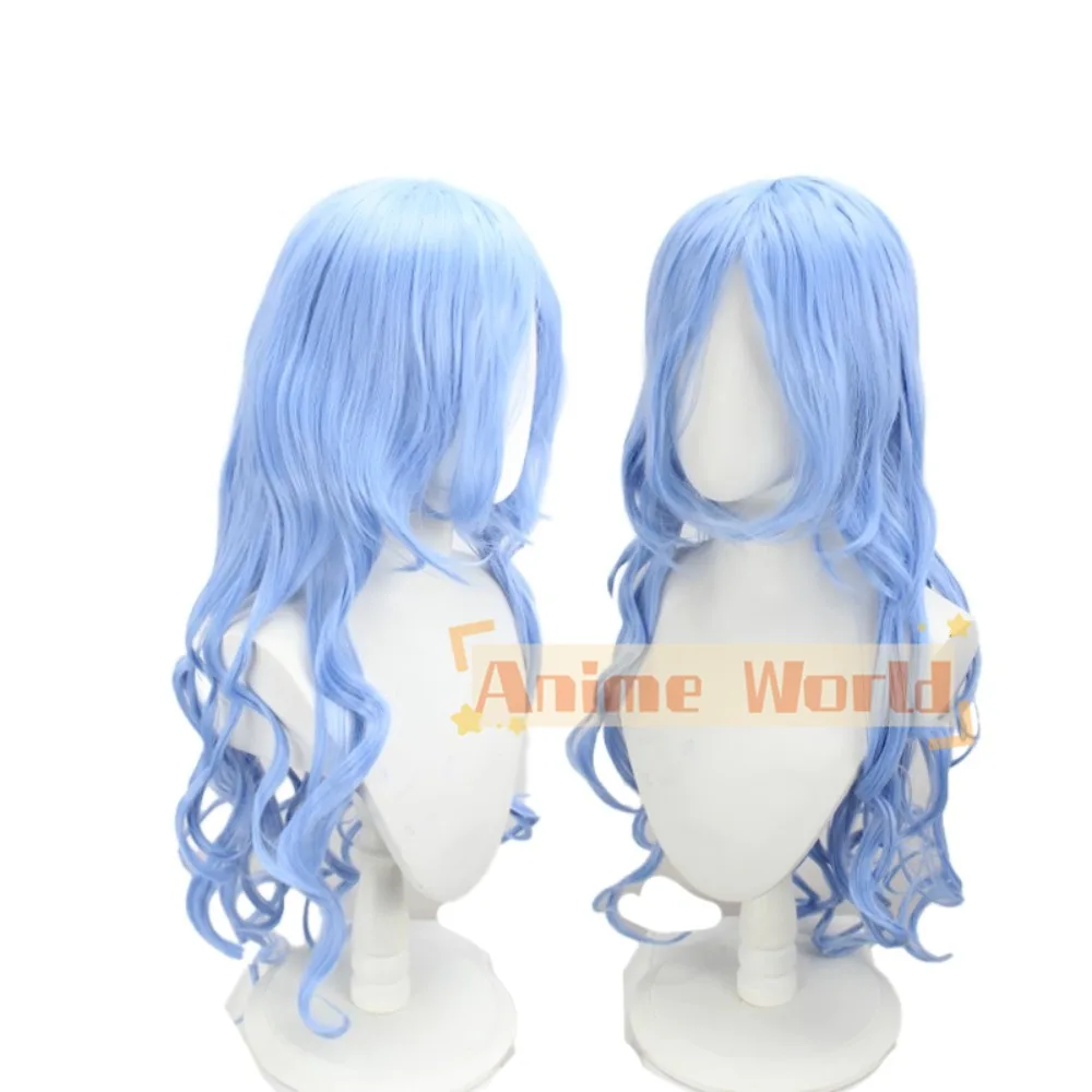 Anime Fairy Tail Juvia Lockser Cosplay Wig Blue Wavy Long Hair Heat Resistant Fiber + Wig Cap view 2