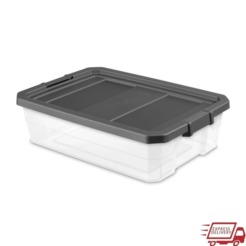 

18-Pack Stackable Clear Storage Bins with Lids Heavy Duty Plastic Organizing Containers Home Garage Closet Organization