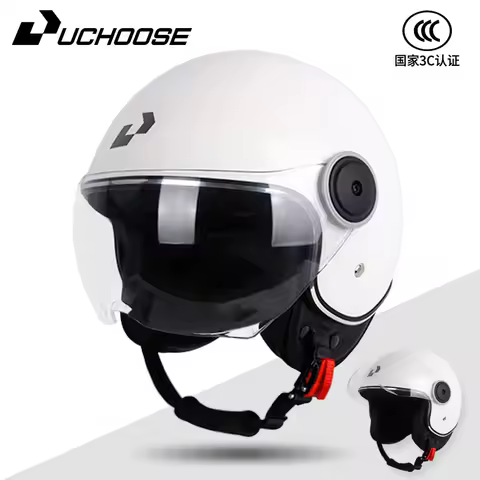 DOT certification Motorbike Casco Go Kart Scooter Motor Van Motorcycle Dual Lens Vintage Helmets Four Seasons Racing Half Helmet