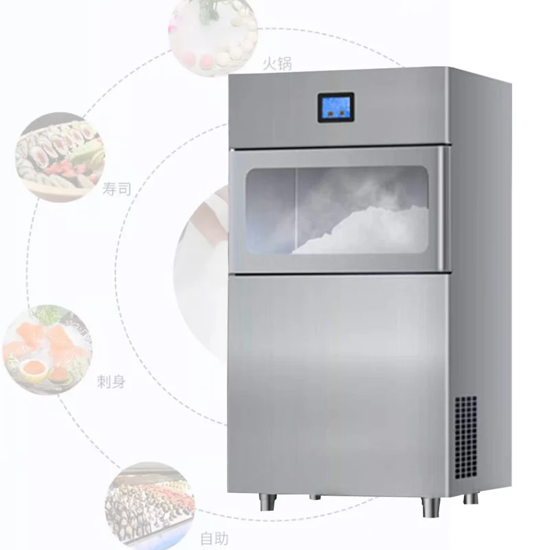 

Snowflake Ice Making Ice Crushing Machine Commercial Automatic Large Particle Ice Maker For Seafood Hot-Pot Restaurant Sashimi S