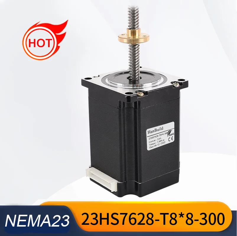 Винт Nema23, шаговый двигатель, 165 унций, 56 мм, 2,8 А, 1,8 НМ, 23HS7628-T8 для различных аксессуаров для инструментов