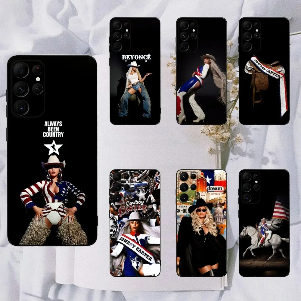 B-Beyonce COWBOY C-CARTER Phone Case For Samsung Galaxy A20,A21s,A22,A31,A32,A52,A53,A72,73,A80,A91 Soft Black Cover