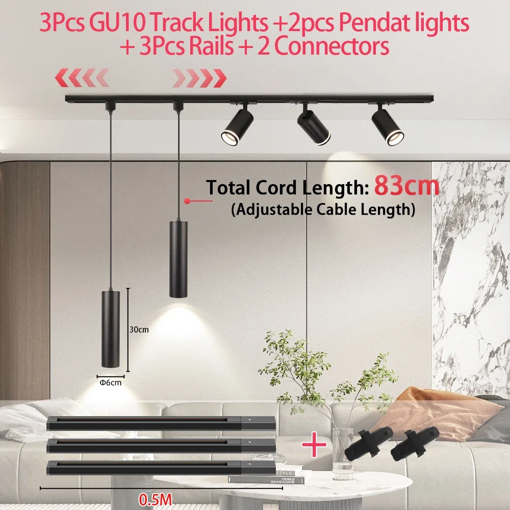 CHENBEN GU10 Spot Led Schienenbeleuchtung Innen Deckenleuchte für Wohnzimmer Shop Dekor Küche Schlafzimmer Lampe Led Schienenleuchten 8