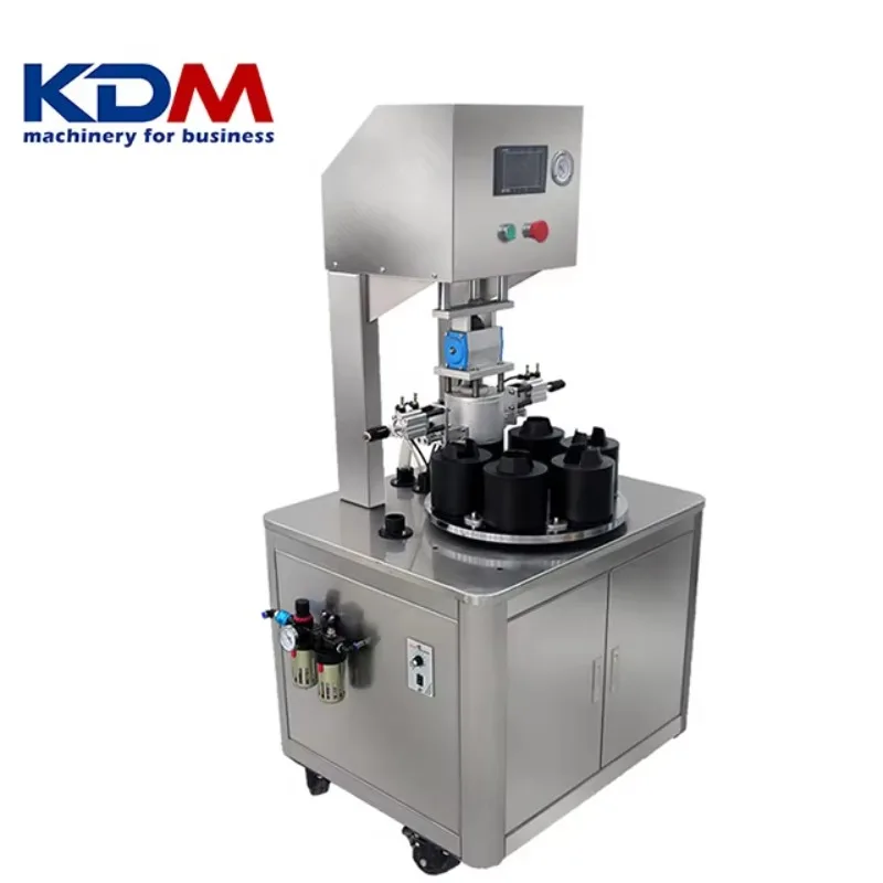 Electric Vacuum Capping Machine for Custom Bottle Diameters Tinplate Cover Glass Jars New Condition Food Beverage Plastic