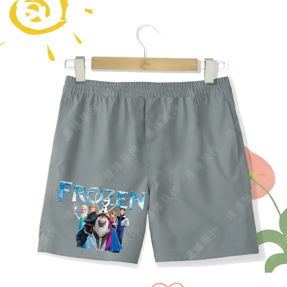 Frozen Series Elsa Disney Girls Sports Kids Beach Shorts Girls Comfortable Sports Swimming Beach Shorts 2-14 Kids wear