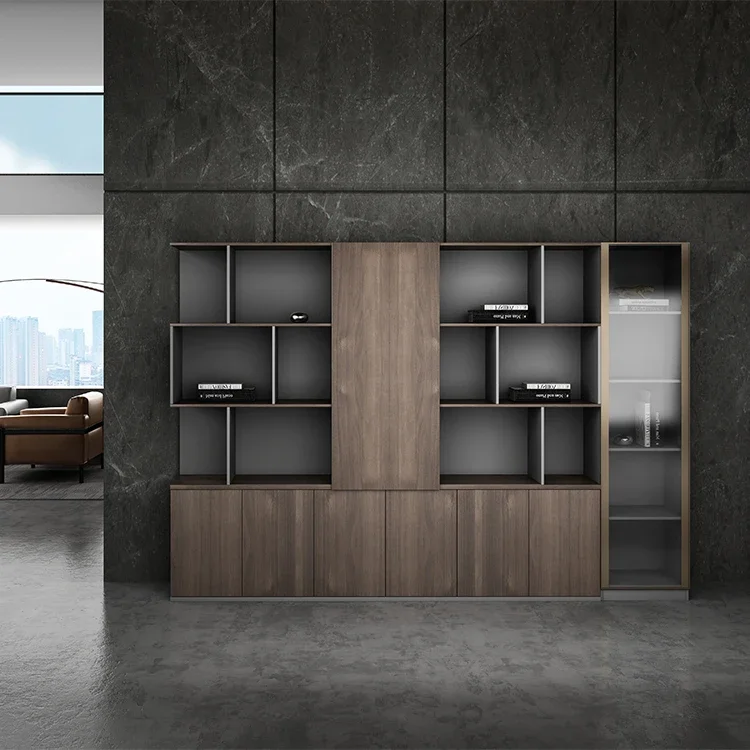 New Office Floor File  Data Cabinet Wooden Bookcase File Cbinet Storage Cabinet Background Cabinet