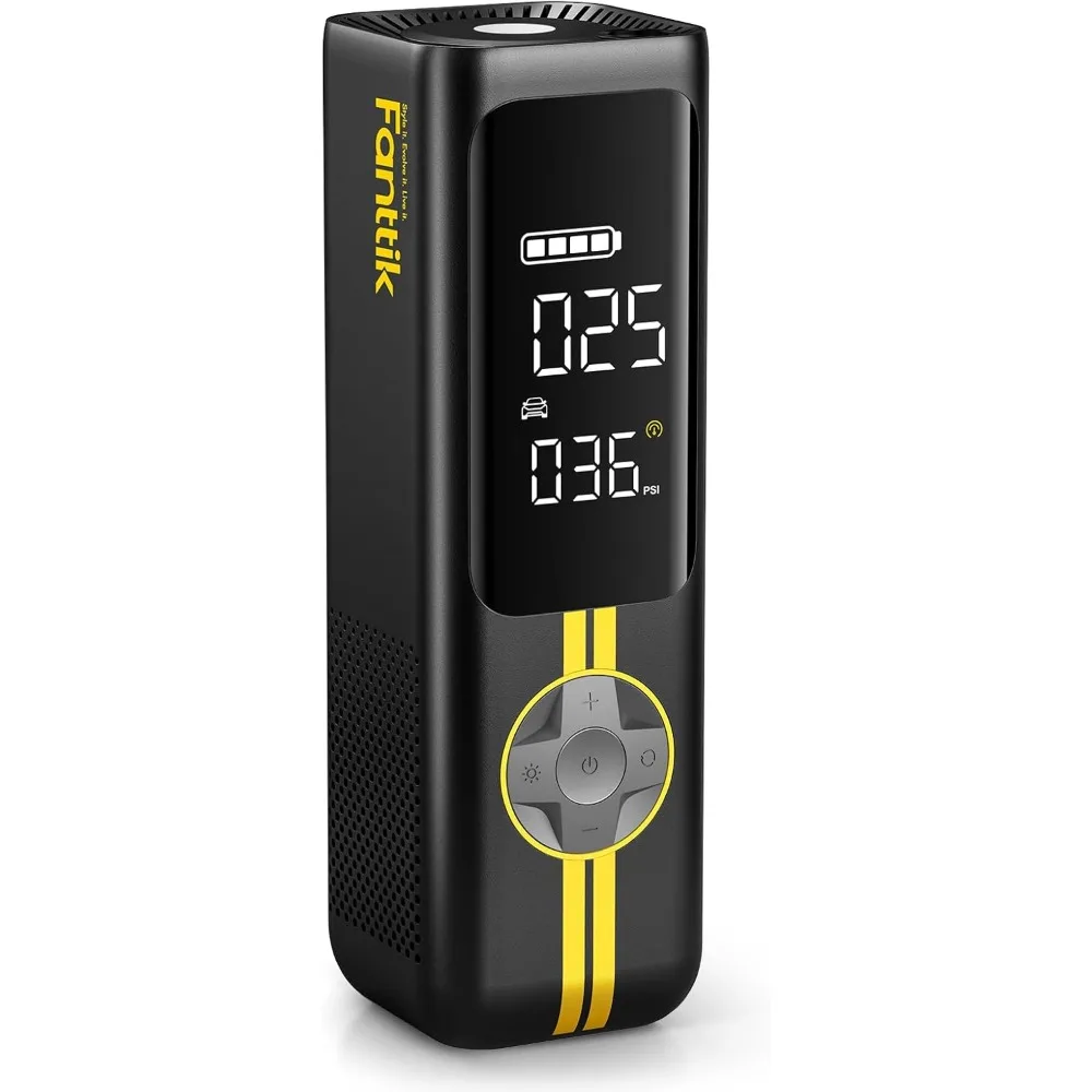 

Portable Cordless Tire Inflator 150PSI Fast 1 Minute Inflation LED Dual Screen for Car Bike Motorcycle MPV Up to 26.3