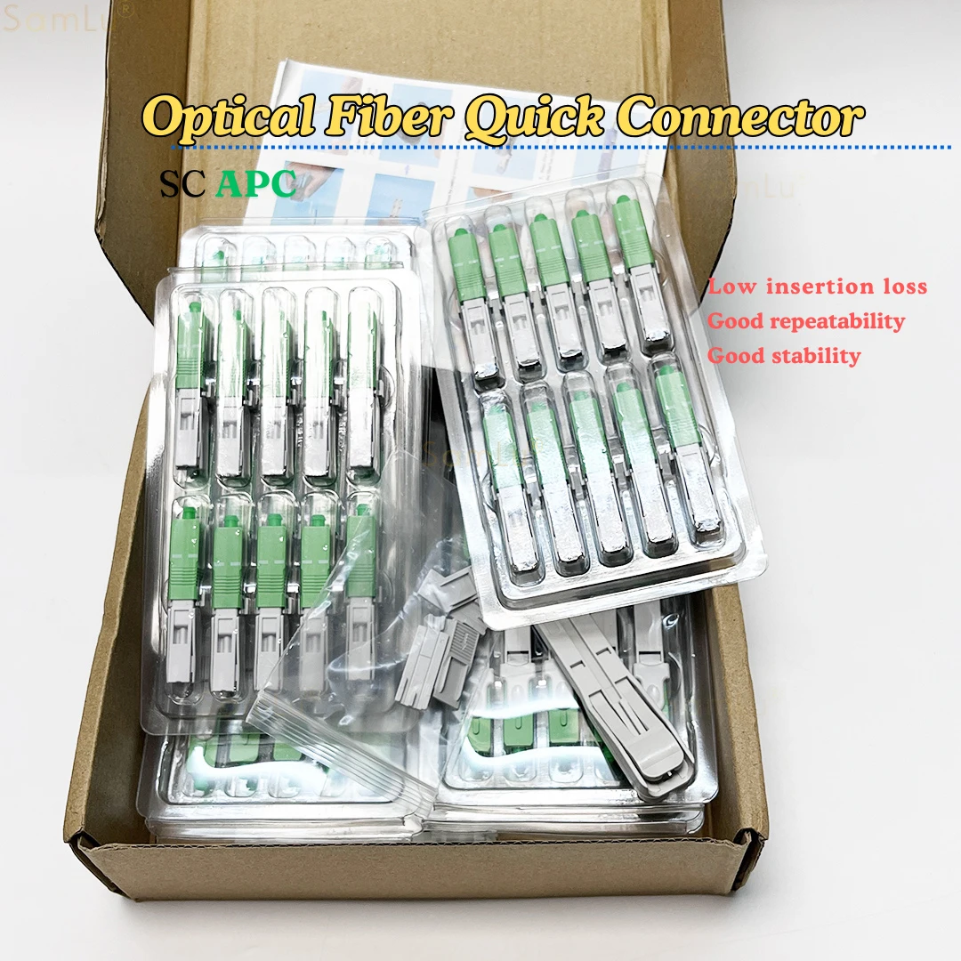 ESC250D FTTH SC APC Optical Fibe Quick Connector SC FTTH Fiber Optic Fast Connector SC Fiber Assembly Connector Factory Outlet