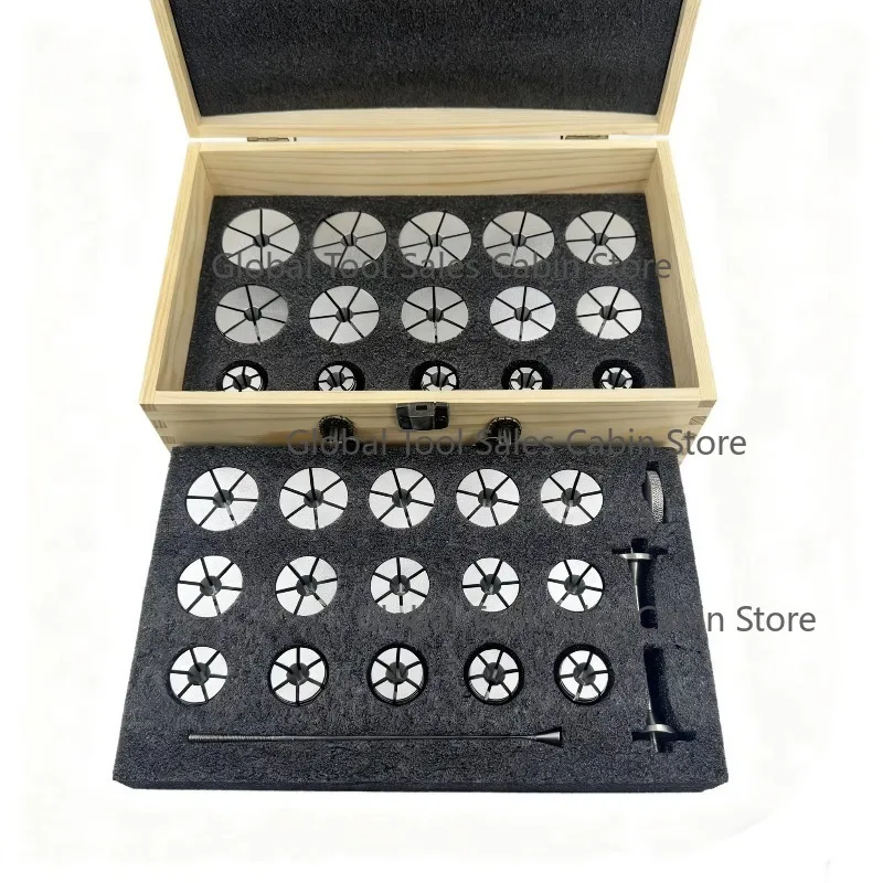 Watchmaker Tool 30PCS Set 8MM Watch Lathe Special Expansion Collet 16MM-45.5MM Metric Imperial Thread Universal