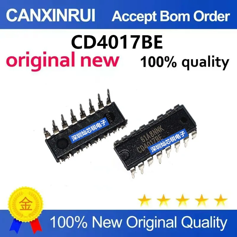 (5-100pieces)Brand new original CD4017BE CD4017 DIP16 Decimal Counter Chip