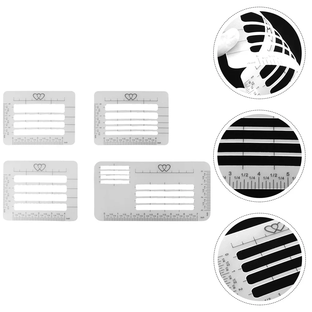 

4 Pcs Mold Clear Envelope Stencil Pp Line Address Templates for Making Envelopes
