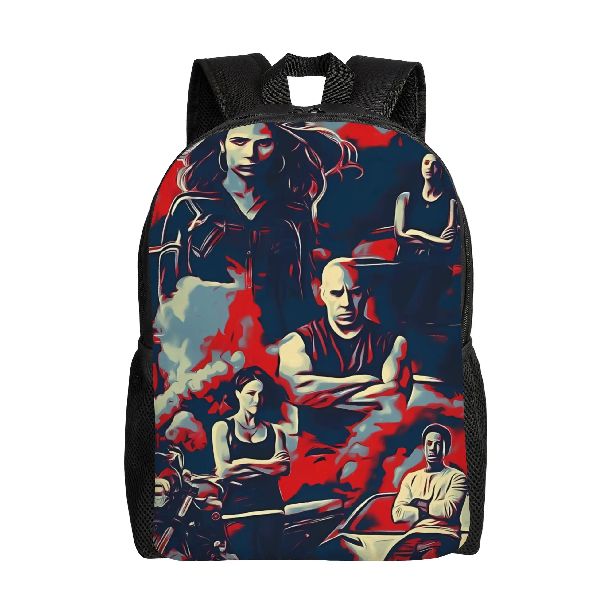 

fFast And Furious retro car Backpack Ladies Sporty Daily mochila Large Capacity Laptop Bag Back To School Season