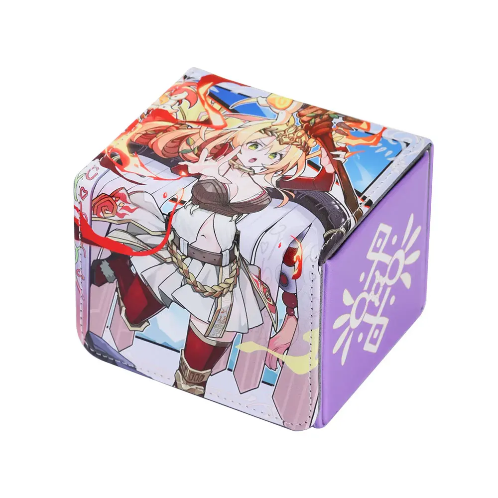 100 + PU Anime Cards Storage Box Deck gioco da tavolo TCG Cards Box Protector Bag per MGT/Pkm/Yu-gi-oh/gioco di raccolta di carte collezionabili