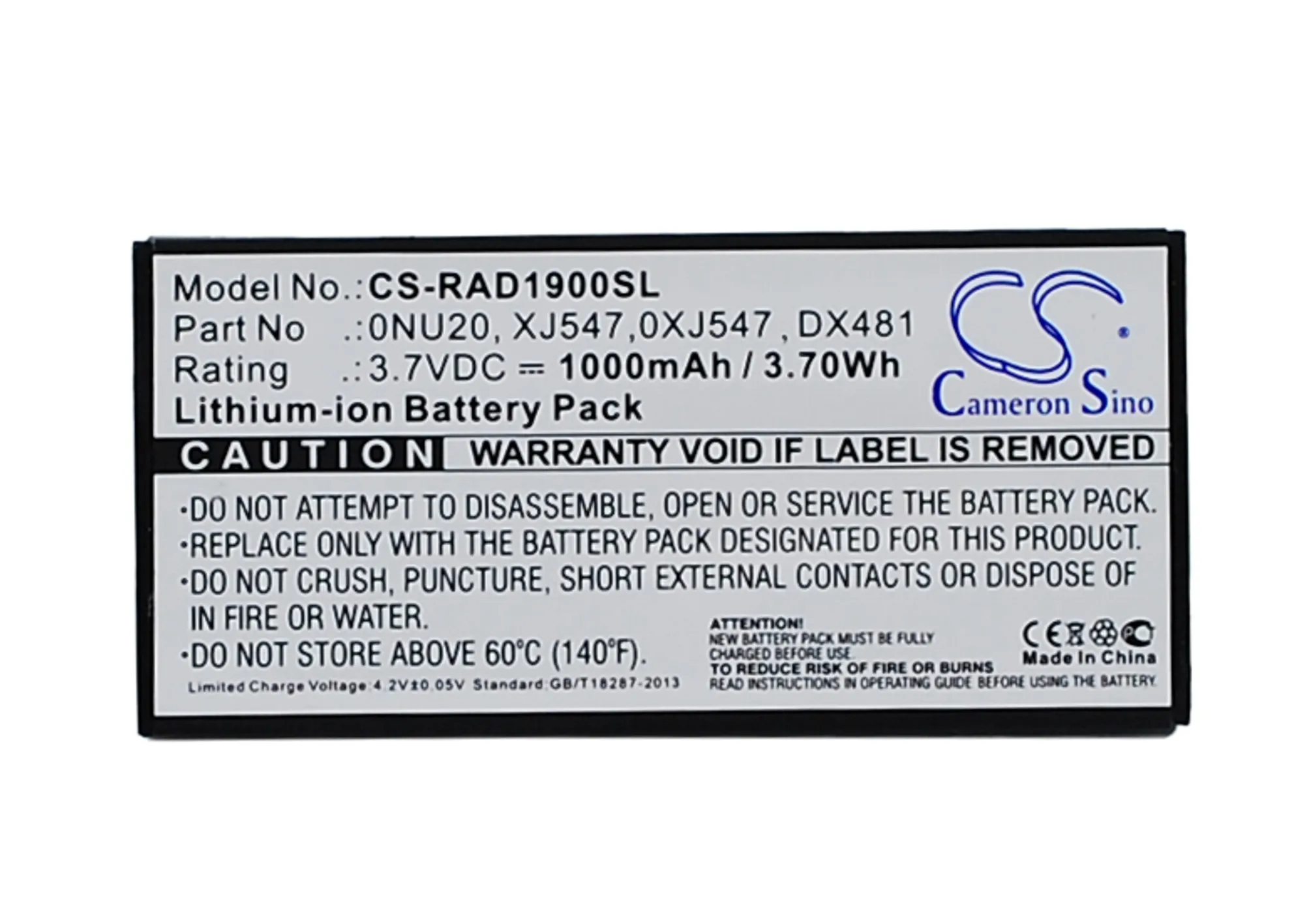 

Li-ion RAID Controller Battery for DELL,3.7v,1000mAh,PowerEdge 1900 PowerEdge 1950 E2K-UCP-61(B) Perc 5i PowerVault NX3100