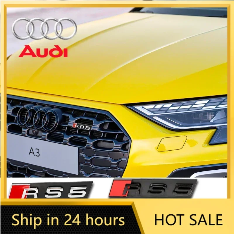 

Горячая новинка 2026: 3D-эмблема RS из АБС-пластика, черная, для передней решетки радиатора, наклейка на автомобиль для Audi RS3, RS4, RS6, RS7, декор для авто