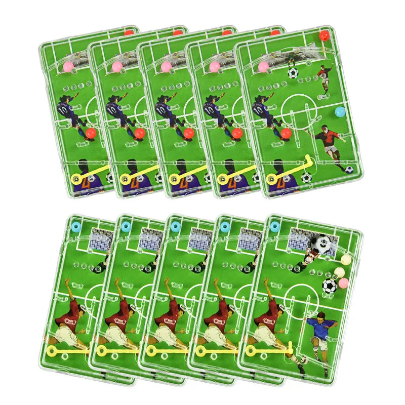 10pcs Football Maze Game Early Educational Toy for Kids Birthday Party Decoration Favors Boys Girls Soccer Toy Gift Bag Giveaway