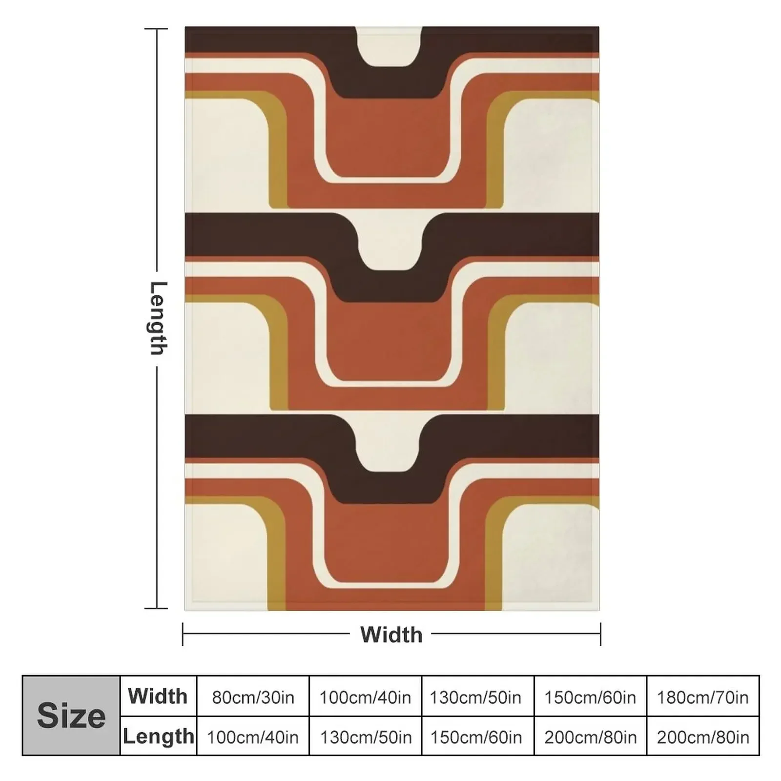 Mid-Century Modern Meets 1970s Rust Throw Blanket Luxury St Shaggy blankets ands Blankets