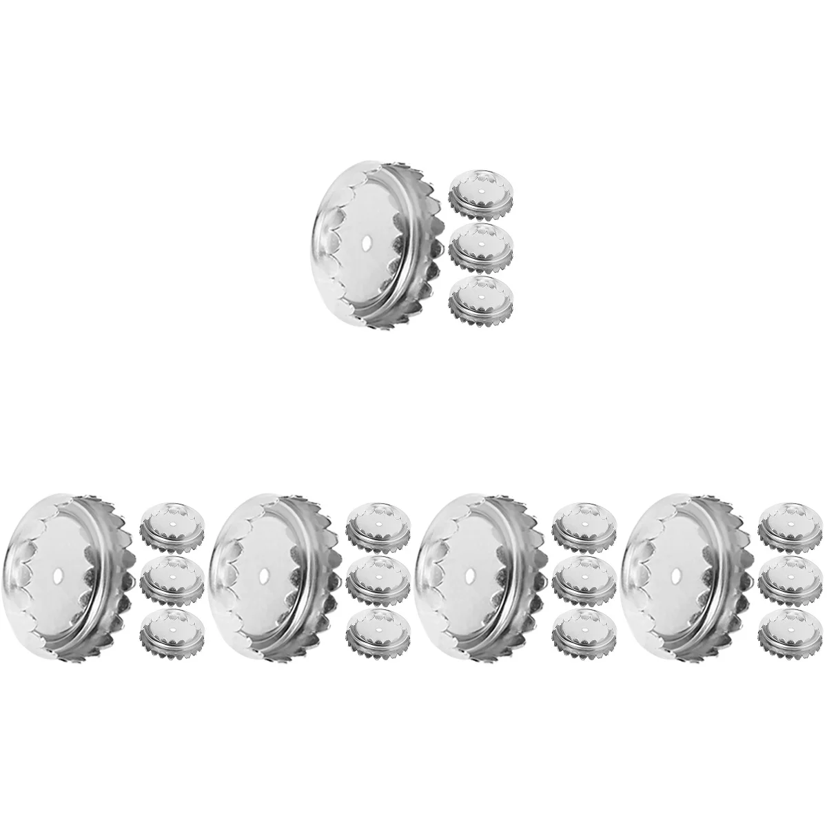 

5 Pack Strong Bearing Capacity Soap Holder Bathroom Supplies Liquid Hotel Draining Caps Stainless Steel Parts Storage Practical