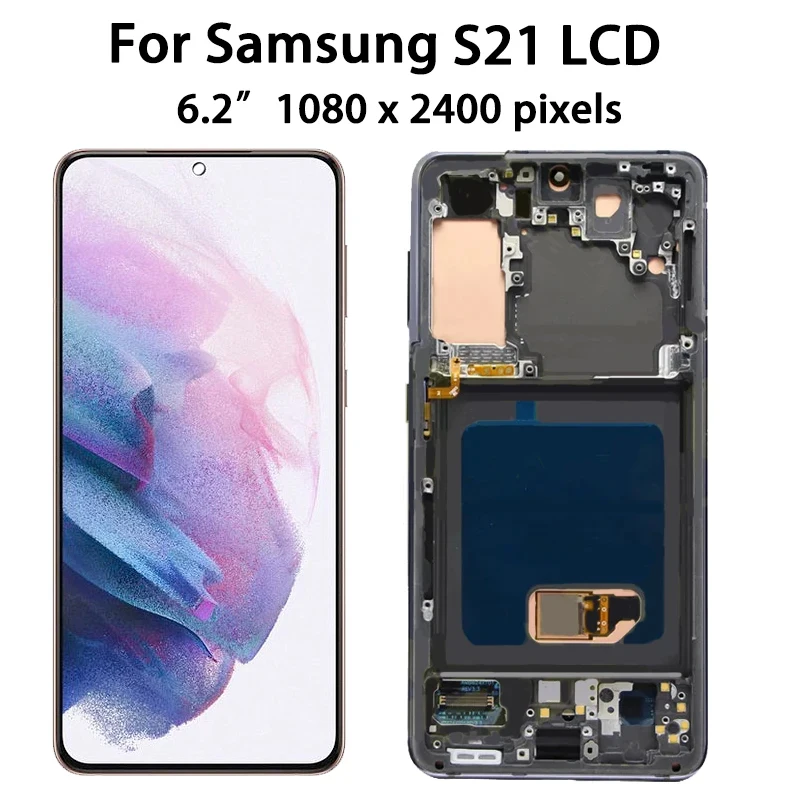 Super AMOLED For Samsung  S21 Plus S21+ 5G G996 G9960 G996F Lcd Touch Screen Digitizer For samsung S21 G991 G990F Display Frame