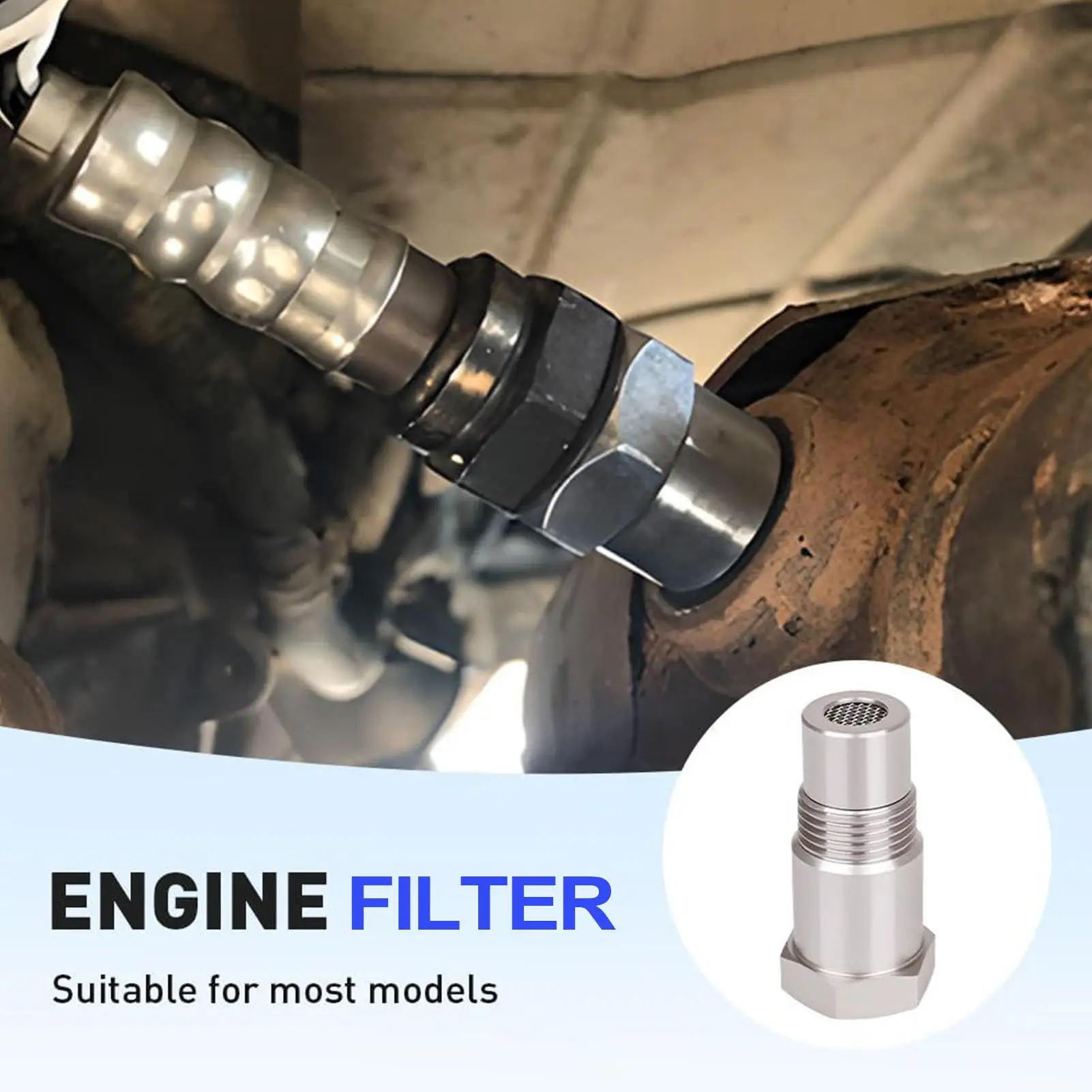 Oxygen Sensor Spacer Stainless Steel 2 Pieces Oxygen Sensor Adapter Automotive Tools & Equipment For Engine Repair Spark Car Oil view 2