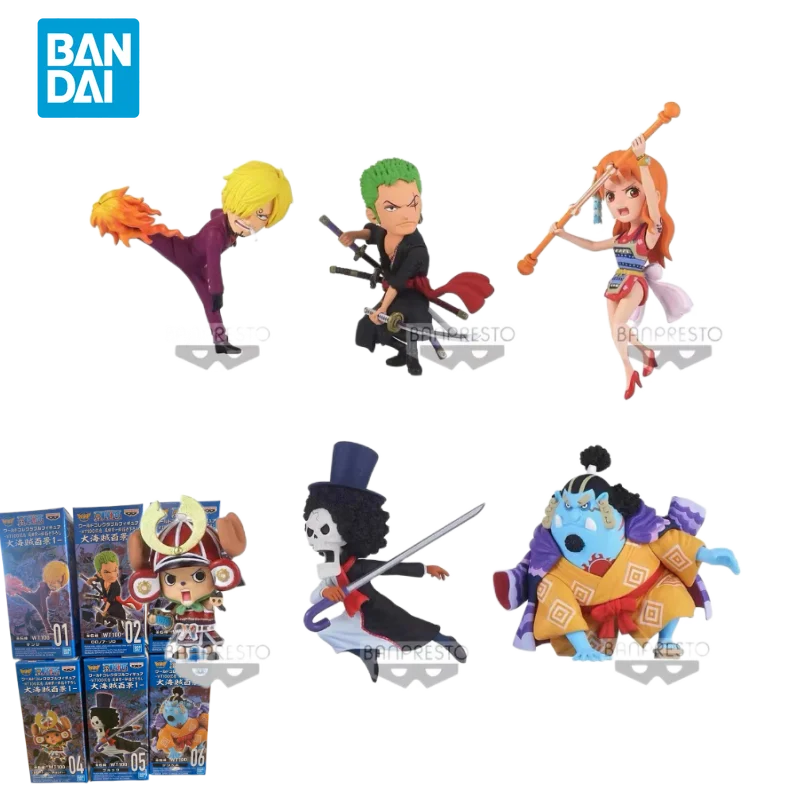 

Bandai Original One Piece Anime Figure WCF WT100 VOL1 Zoro Sanji Action Figure Toys for Kids Gift Collectible Model Ornaments