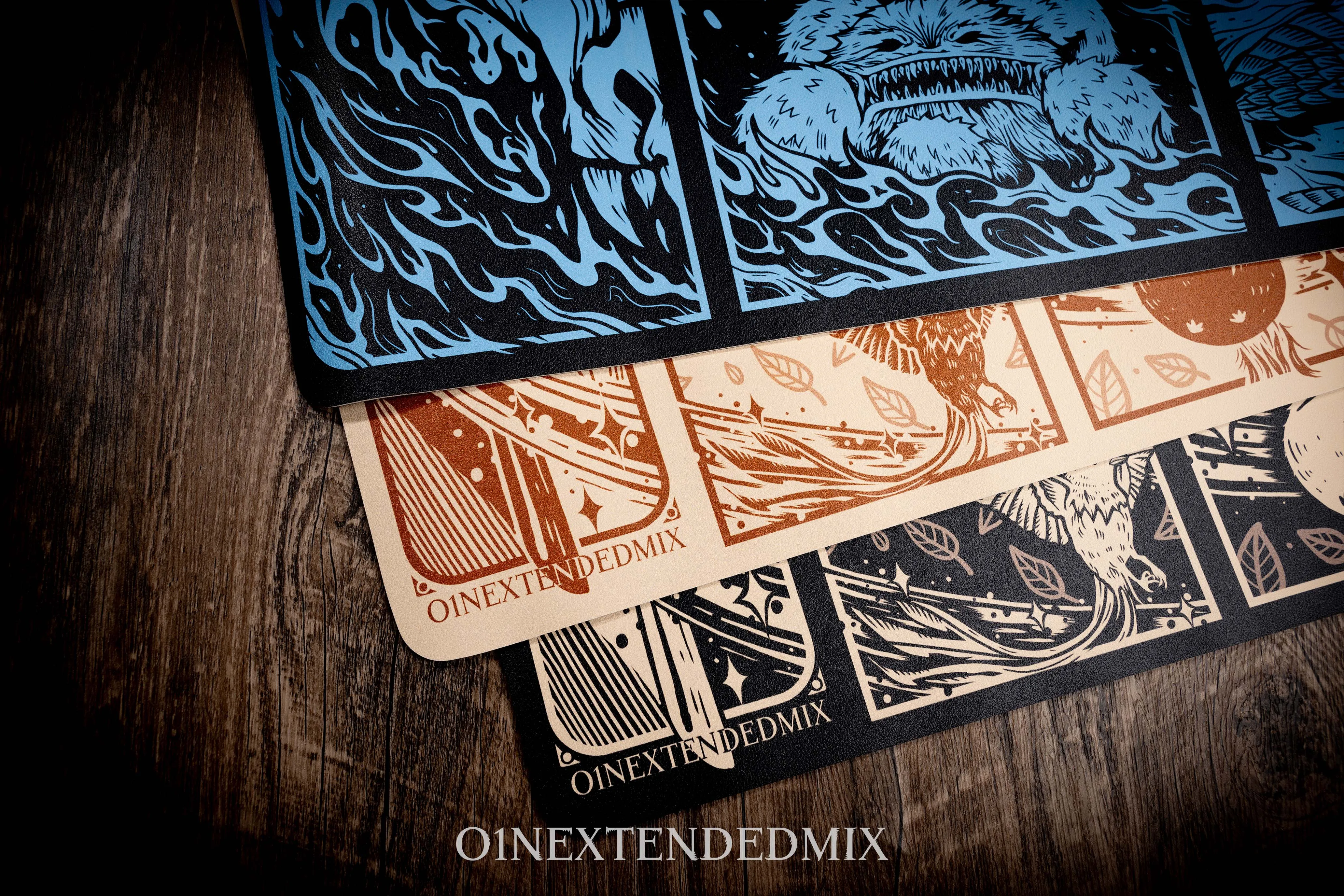 O1NEXTENDEDMIX коврик для мыши с фантастическими животными, гладкая ткань, нежная поверхность, большой настольный коврик в стиле аниме, аксессуары для ПК и геймеров