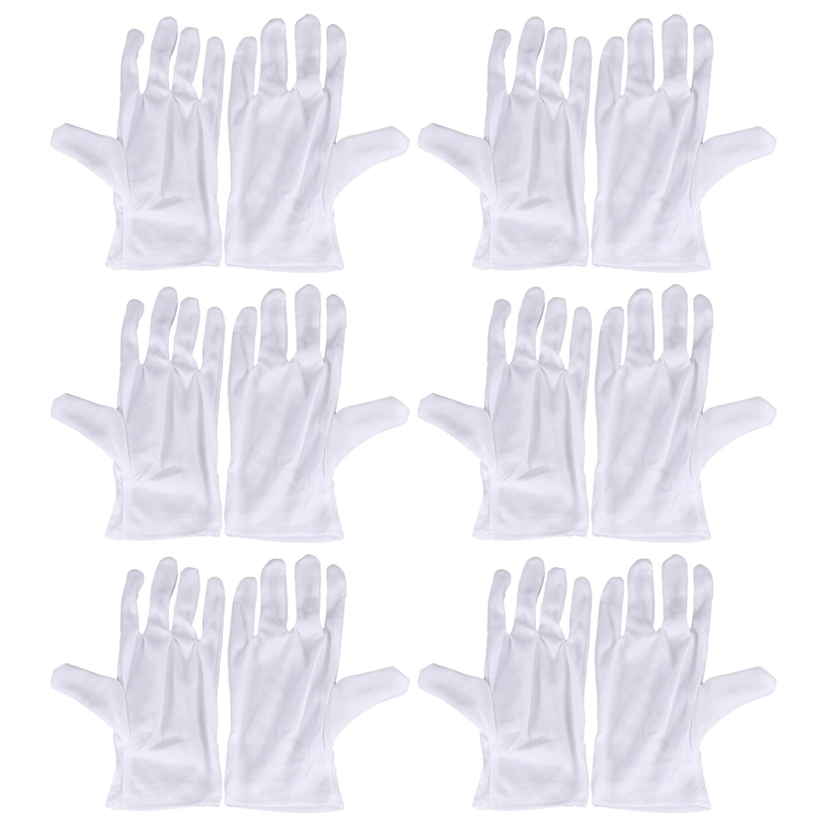 

12 Pairs Moisturizing Gloves Etiquette Jewelry Store Protective Work Warm Outdoor