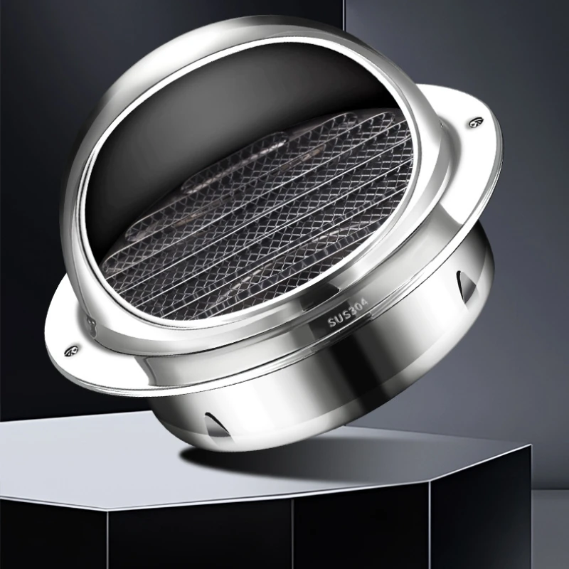 80/100/150mm duto de aço inoxidável ventilação grade de escape capa evitar ventilação de ar aquecimento tampa de resfriamento aberturas