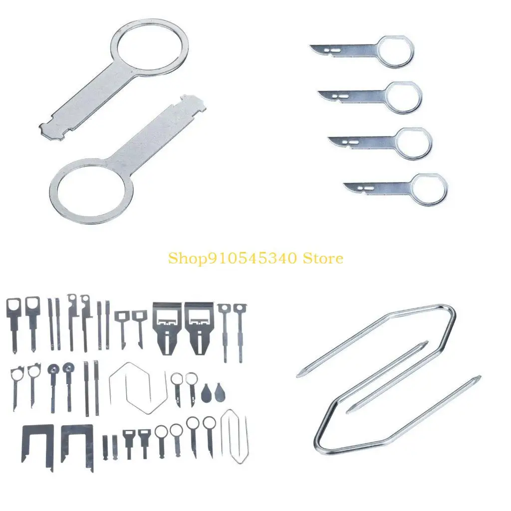 

U2JA 38Pcs Car Automobile CD Player Stereo Radio Extraction Release Removal Tools for Key Kit Set for Benz for