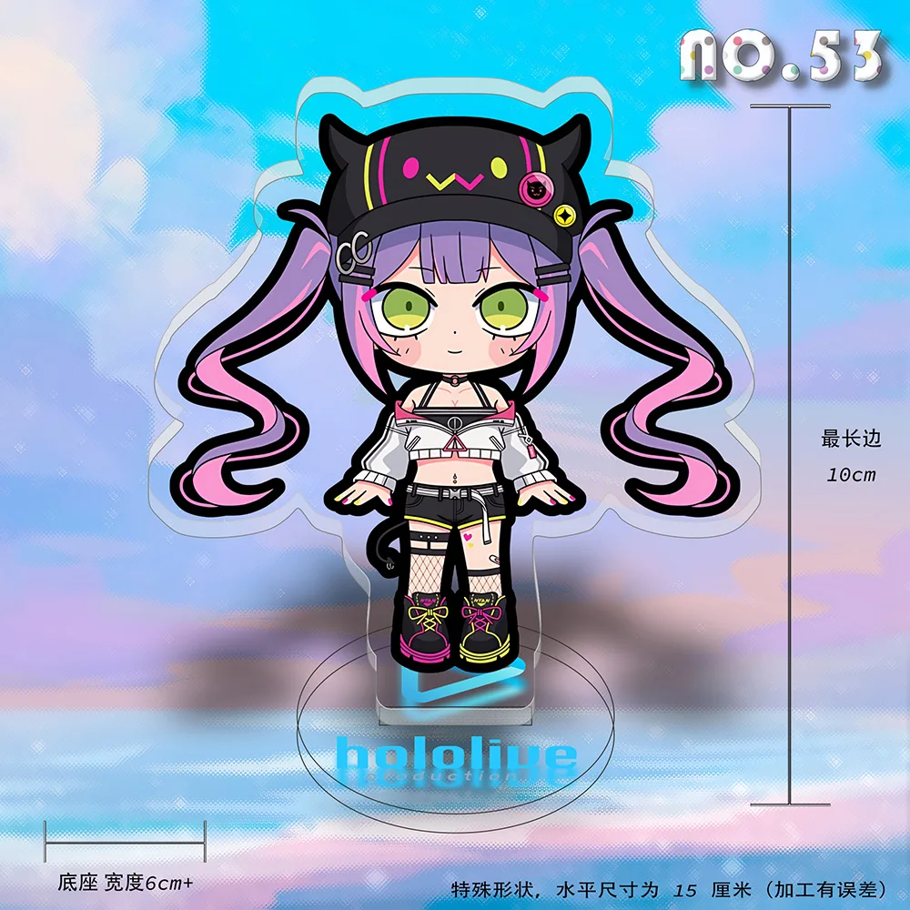 Hot Anime Hololive Figures Ninomae Ina'nis Gawr Gura La+ Darknesss Cosplay Acrylic Stand Model Fans Christmas Gifts 10cm