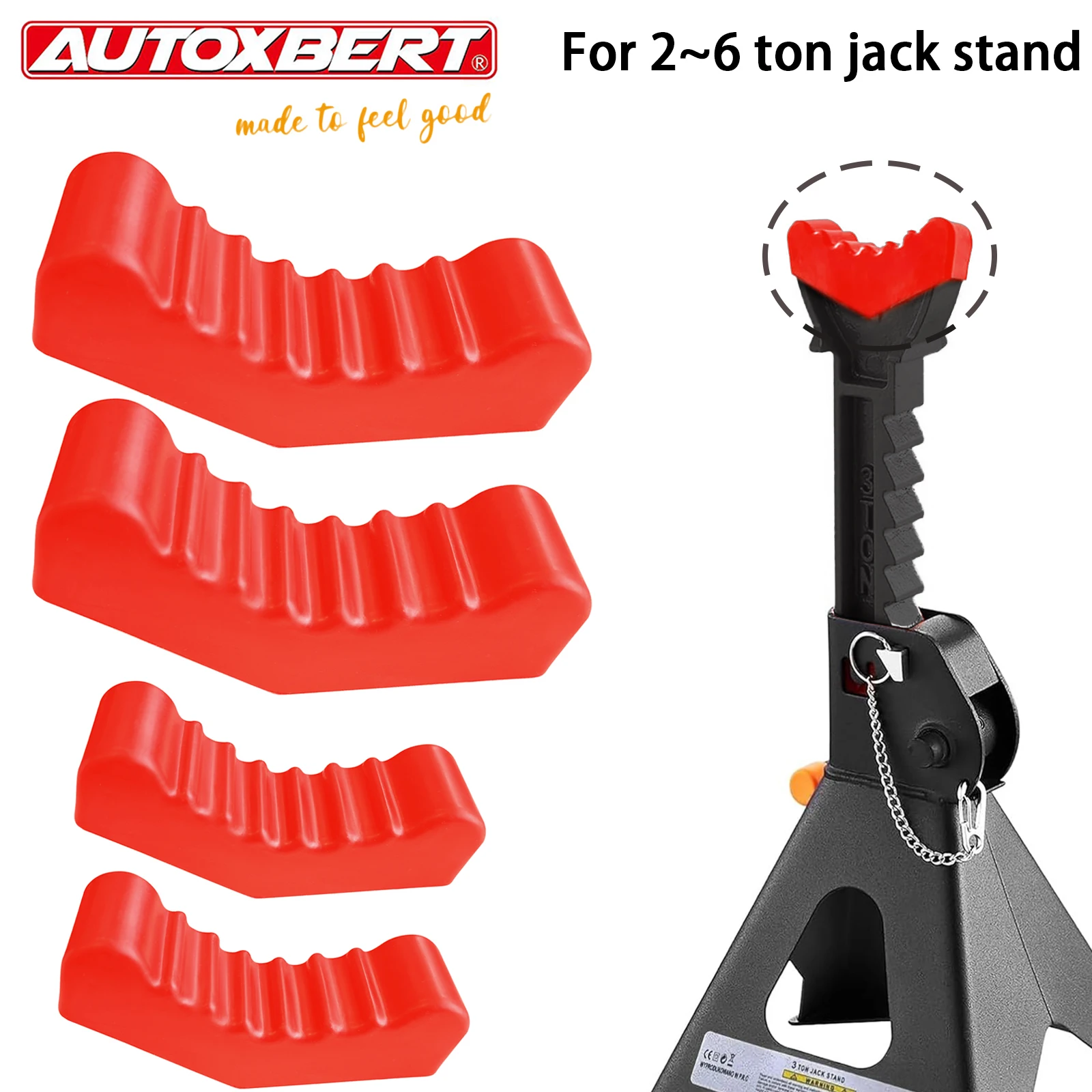 2pcs המכונית אוניברסלי גומי מרוקע ג 'ק מעמד מעלית רפידות מתאם כלי תיקון 3 & 6 טון מסגרת מסגרת לעמוד מעקה מגן