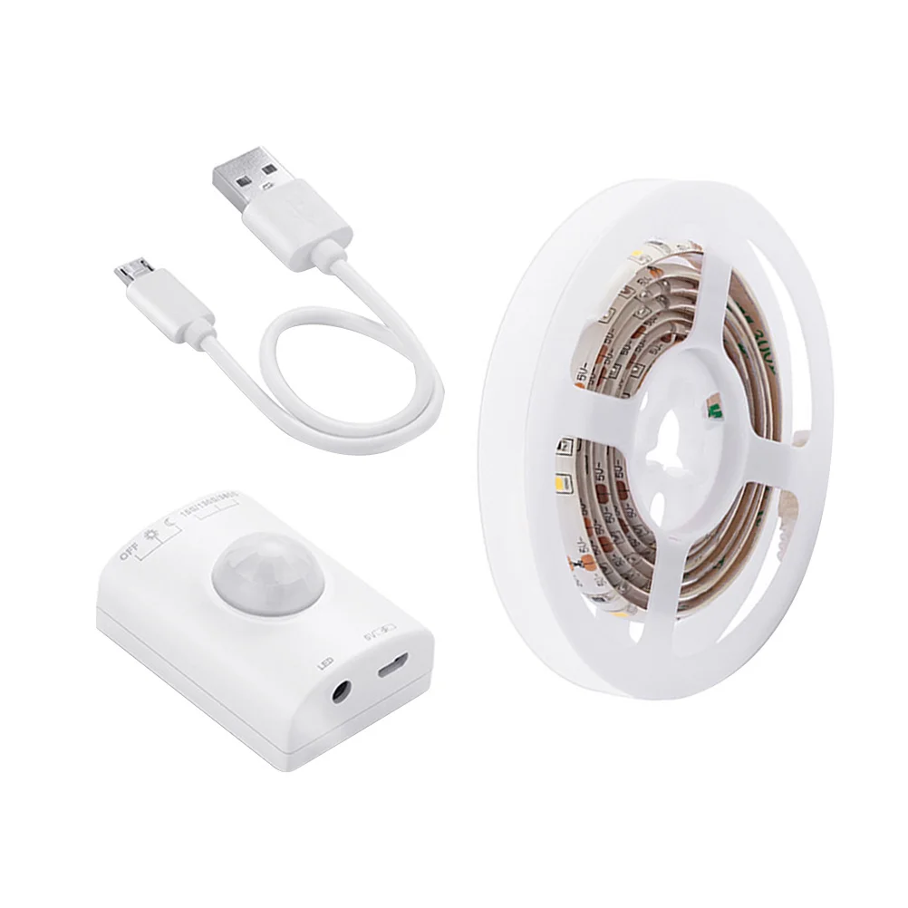 

LED Strip Light 3000K Warm White Intelligent Sensor Human Body Infrared for Cabinet Bedroom Decorative Lighting Strip Light