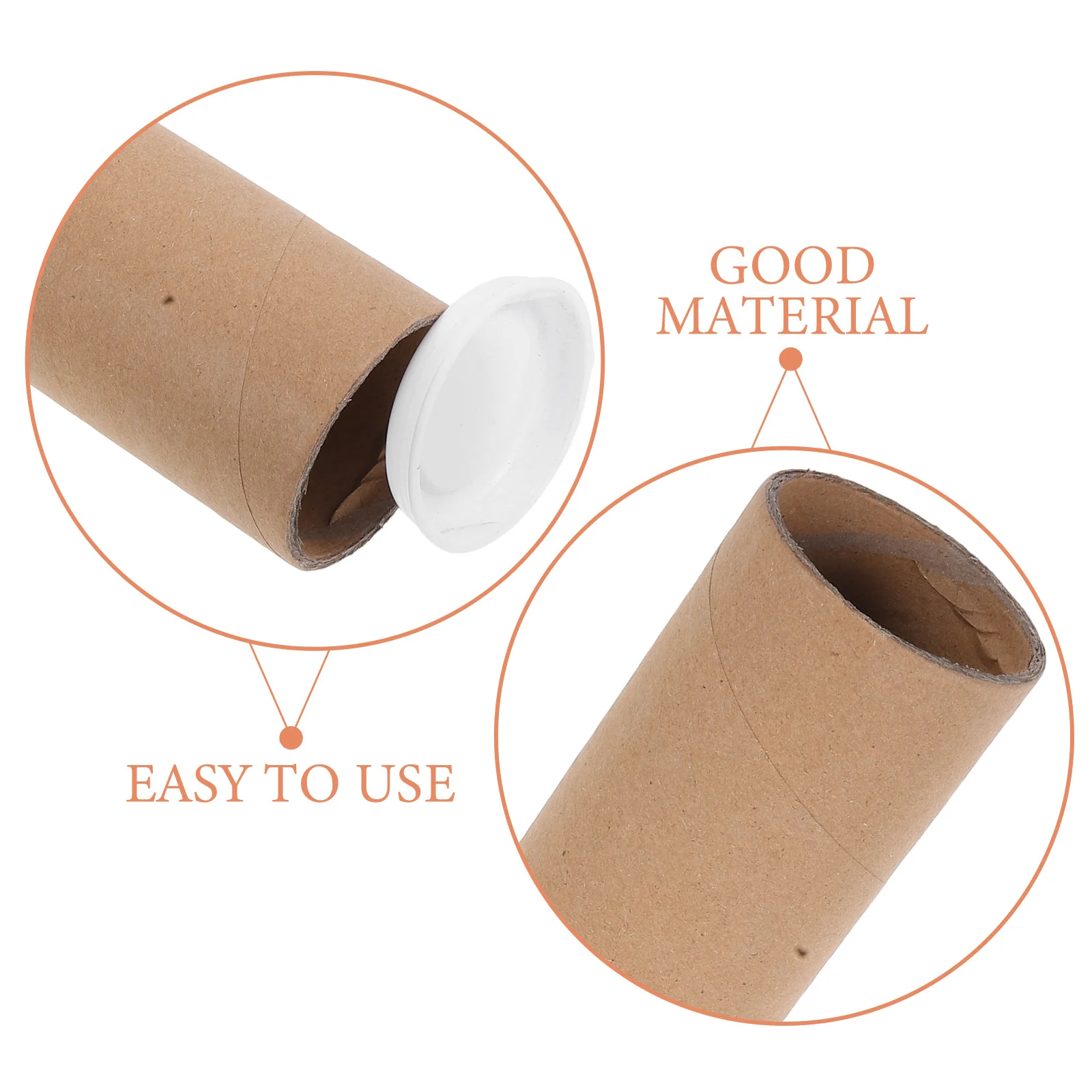 10Pcs Kraft Mailing Tubes Cardboard Tubes White Caps Secure Closure for Shipping Posters Drawings Storage Packing Supplies