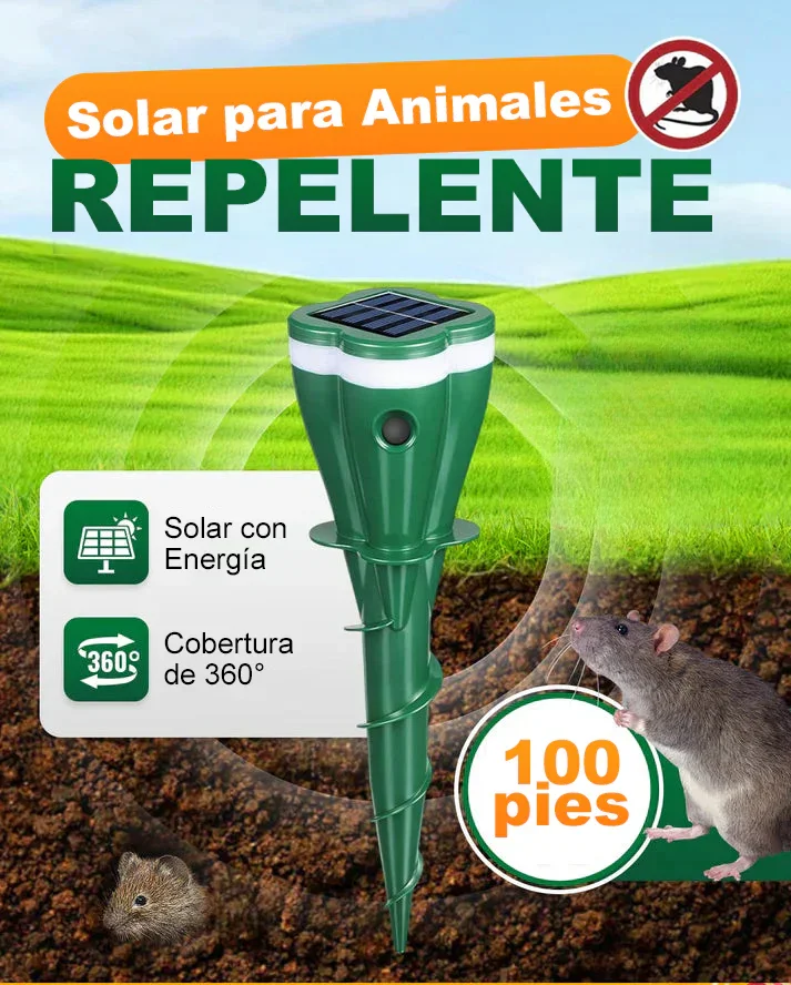 Neue solarbetriebene wasserdichte Schraube Maulwurfabwehr für Rasen Gopher Schraubenvertreiber Outdoor Murmeltier Abschreckung Vibrationspfähle