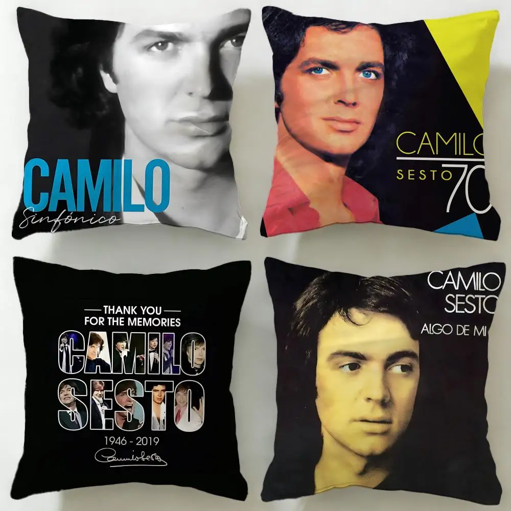 Funda de cojín Celebrity Camilo Sesto, funda de almohada suave y fácil de lavar, versátil para sofá, cama, viajes y oficina