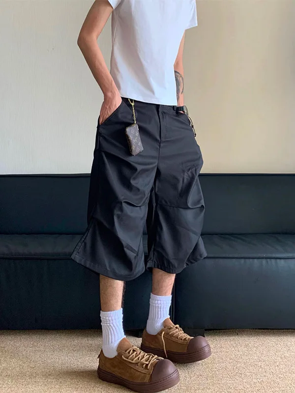 

Мужские летние тонкие брюки Cleanfit American Paratrooper из ледяного шелка, плиссированные, широкие, укороченные, повседневные, для отдыха