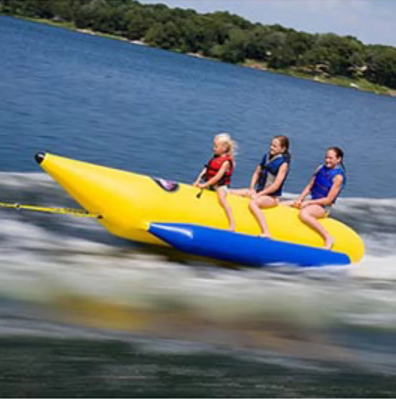 Paseo inflable del barco del plátano del deporte del remolque del surf de 3 asientos