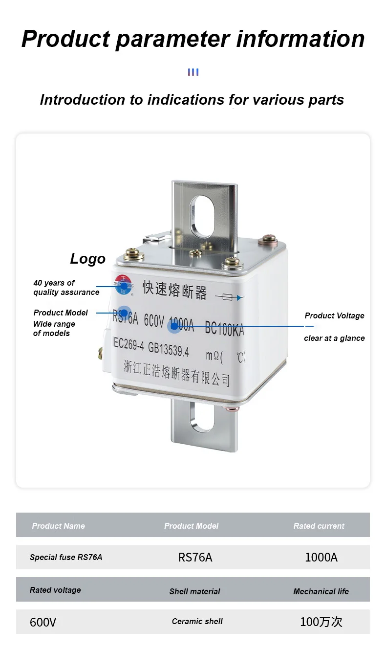 Power system medium voltage transformer protection fast fuse overcurrent short circuit safety protector