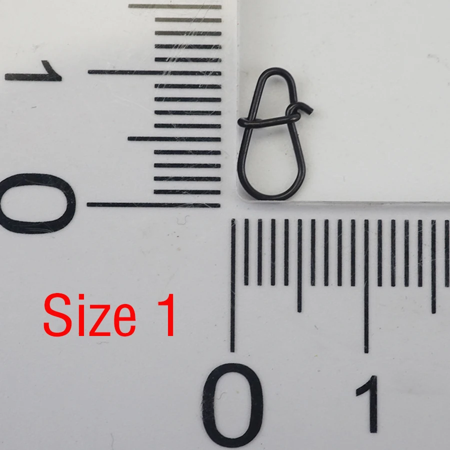 Duo Lock Snap Wirbel Hochfester Angel-Snap-Clip aus rostfreiem Schnellwechsel-Angel-Snaps aus massivem schwarzem Nickel 29lb-104lb