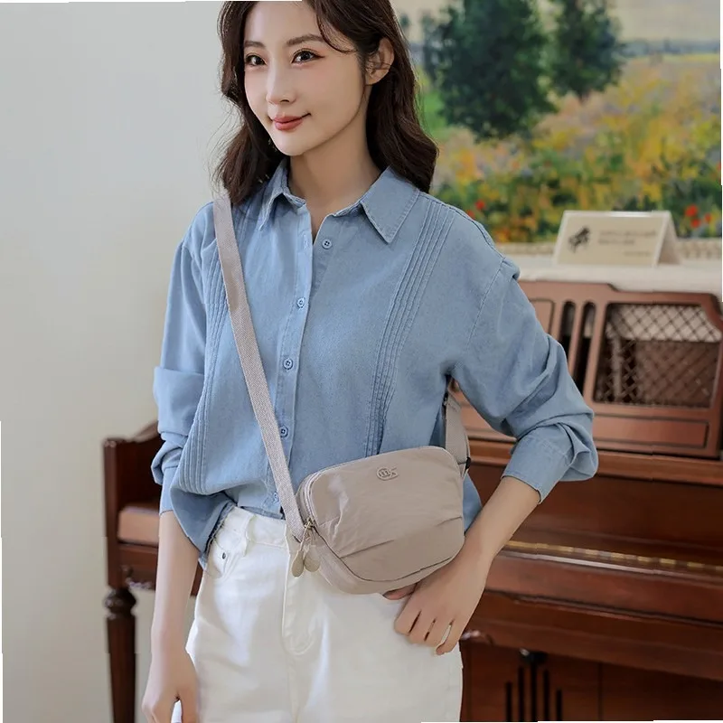 Fashion Long Strap ShoulderBag Light Weight All-match Crossbody Bag Multi-pocket Advanced Sense MessengerBag Simplicity ShellBag
