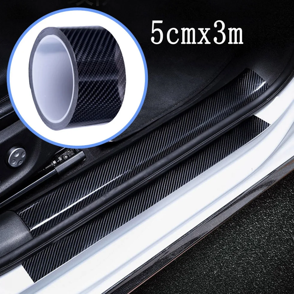 

1pc Car Rear Trunk Sill Anti Kick Protection Strip Decoration Car Door Threshold Anti Scratch Sticker Auto Exterior Accessories