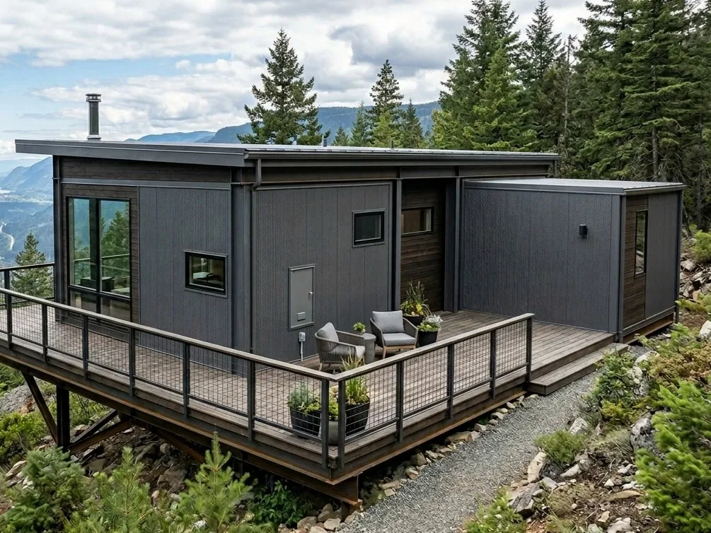 Mobile Container House Expandable Modular House with 2 Bedroom 1 Bathroom for Site Office Living Prefabricated House