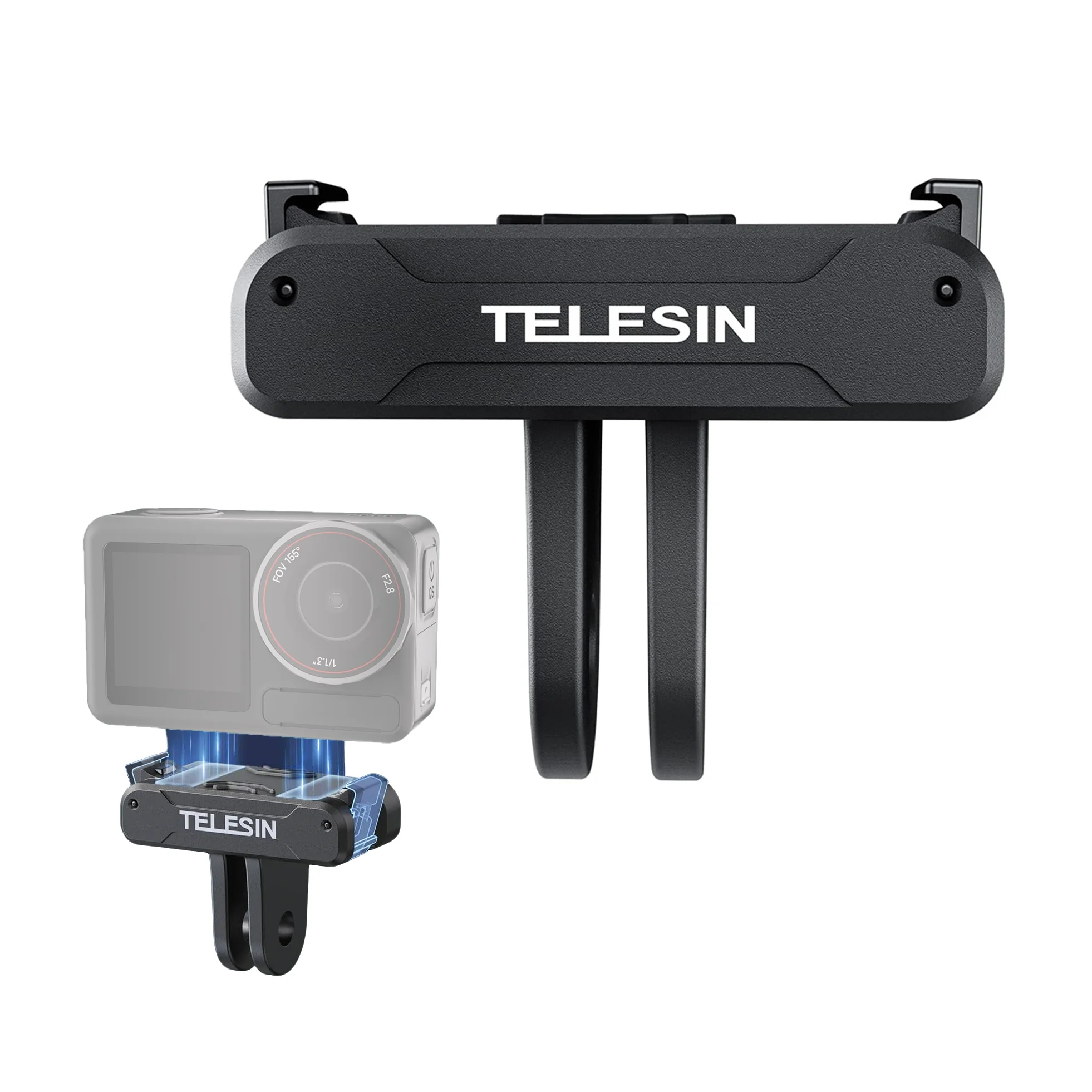 

TELESIN Magnetic Two Claw Adapter Light Weight Metal Quick Release Mounting Accessories For DJI OSMO Action 5Pro 4 3 Camera