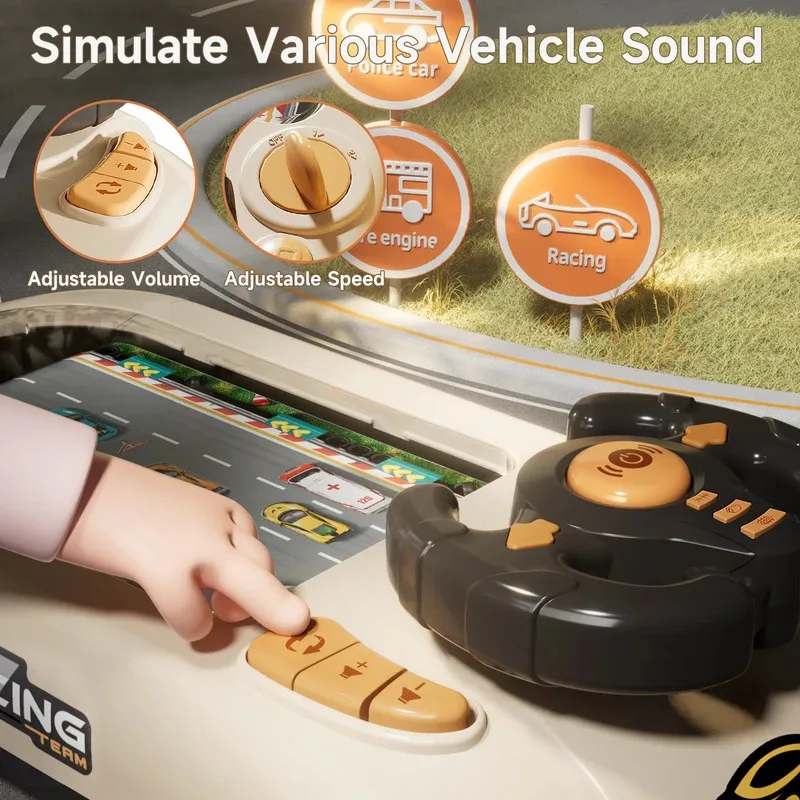 Gesimuleerd racestalen speelgoed voor kinderen, raceauto-stuurwiel, educatief auto-avontuur desktop-stuurspeelgoed voor kinderen