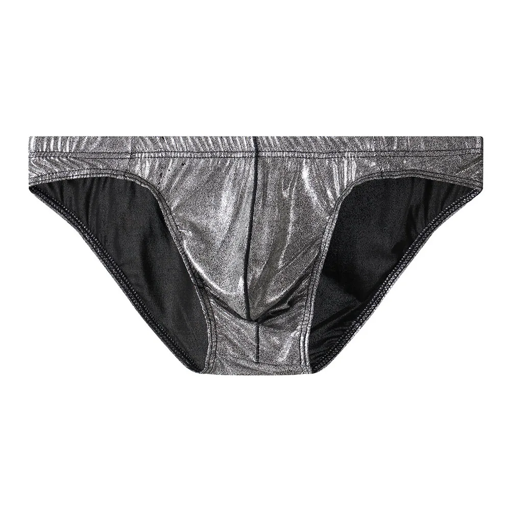 Men Shiny Glossy Sex Briefs Underwear Gay Low Waist Elastic Underpants Lingerie Bottom Erotic Male Jock Strap Lingerie